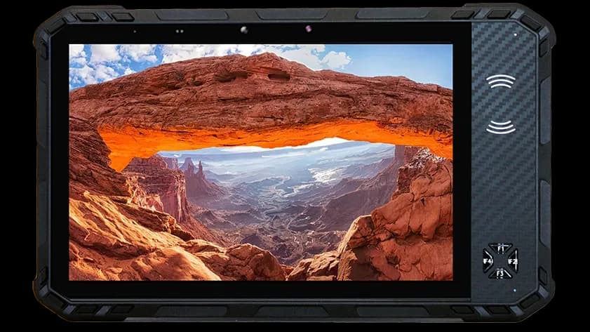 Vue de face de la tablette durcie CW-M8 