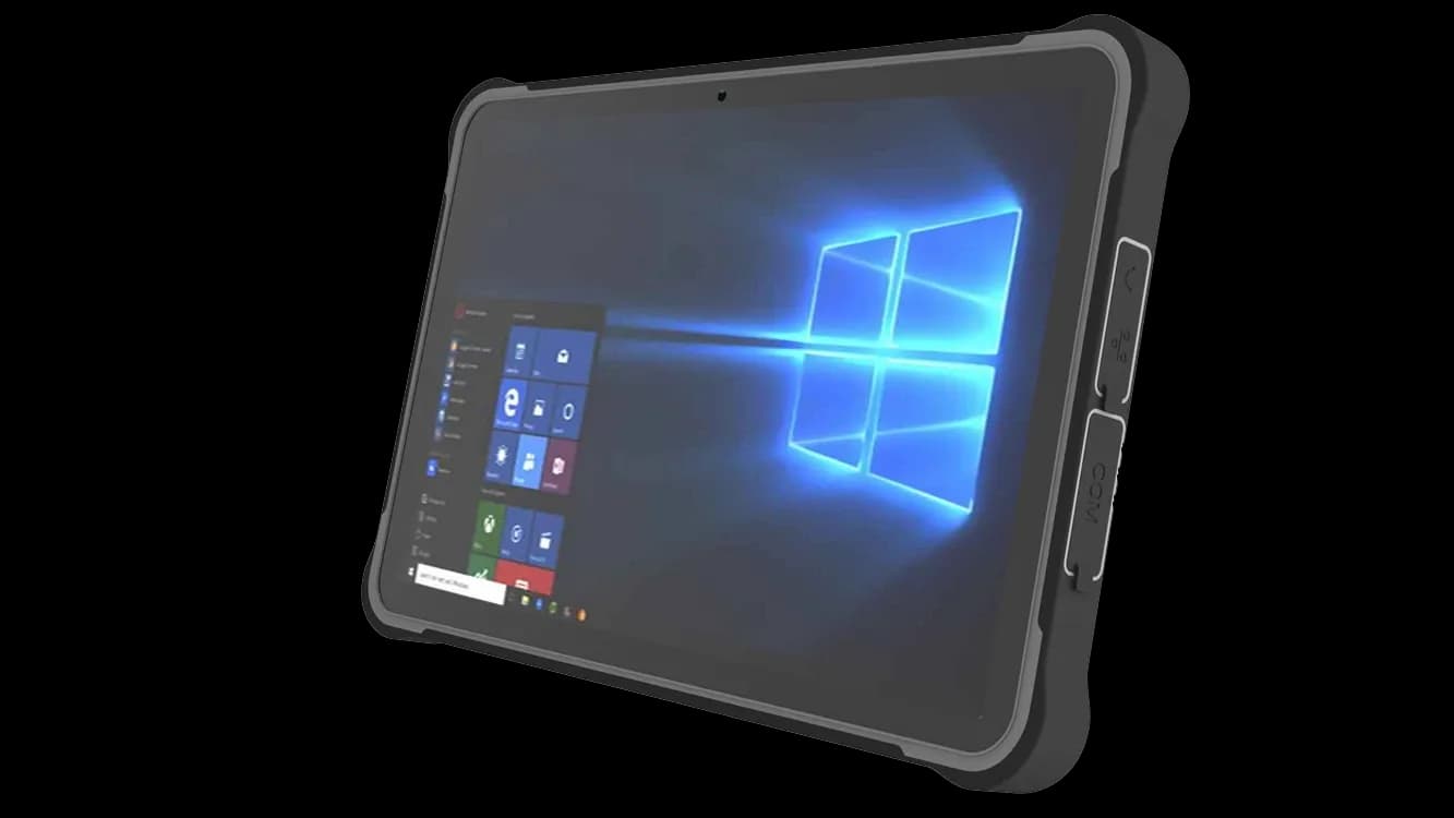 Vue coté de la tablette durcie CW-R10 