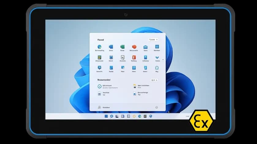 Vue de face de la tablette ATEX CW-K10EX 